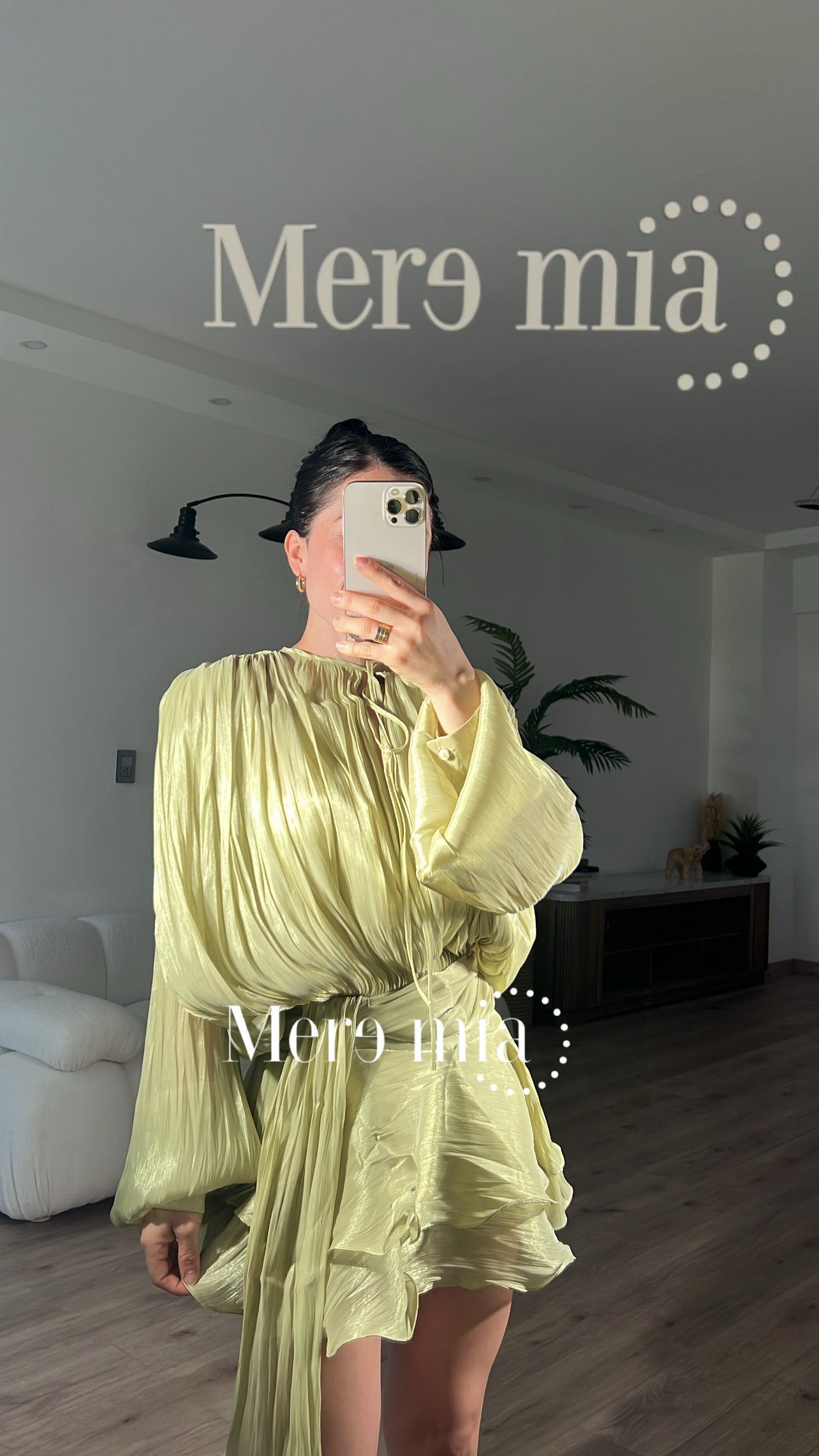 Vestido verde olanes