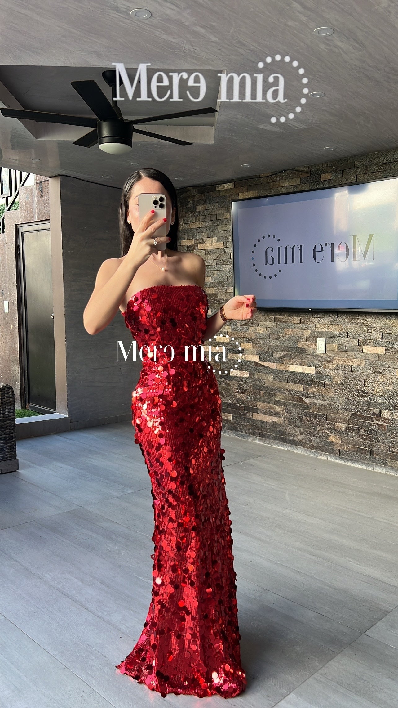 Vestido rojo lent circulo