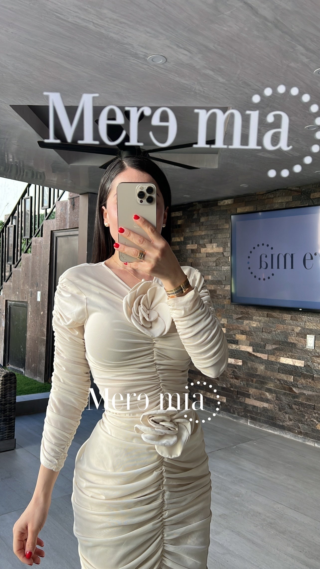 Vestido plisado flores ml