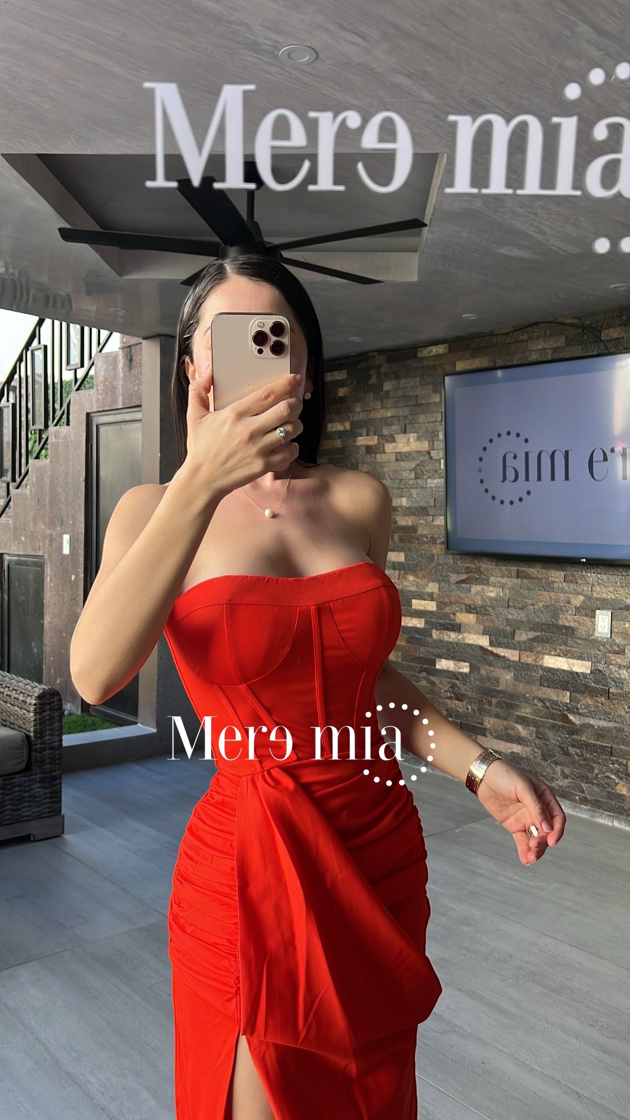 Vestido rojo copas strapp