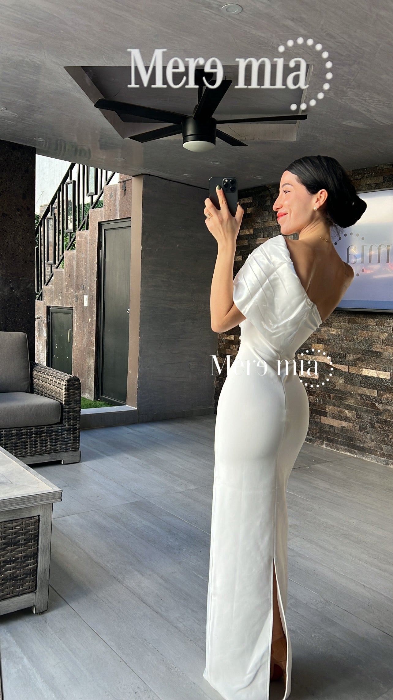 Vestido blanco ramas