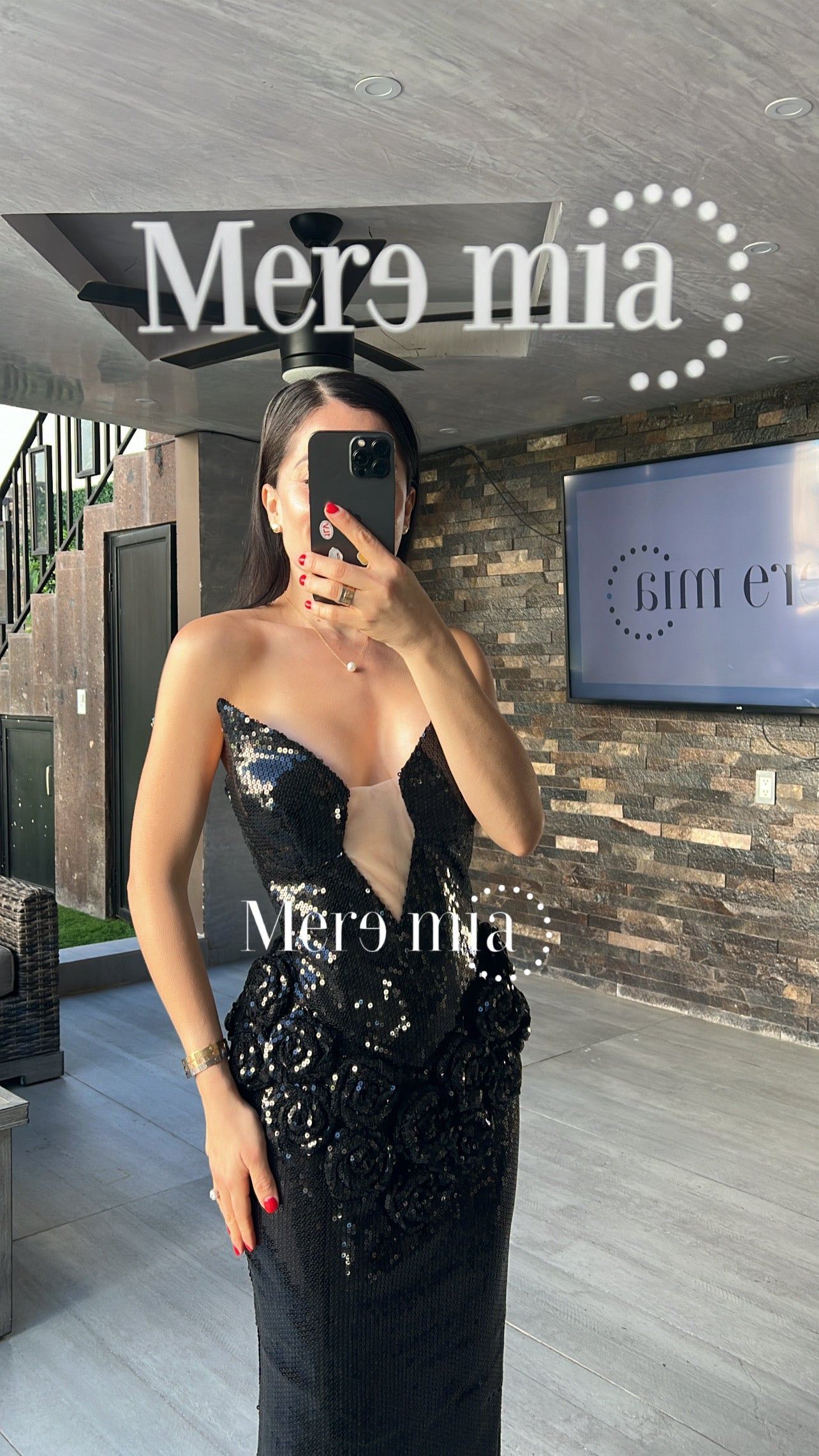 Vestido negro lent strap