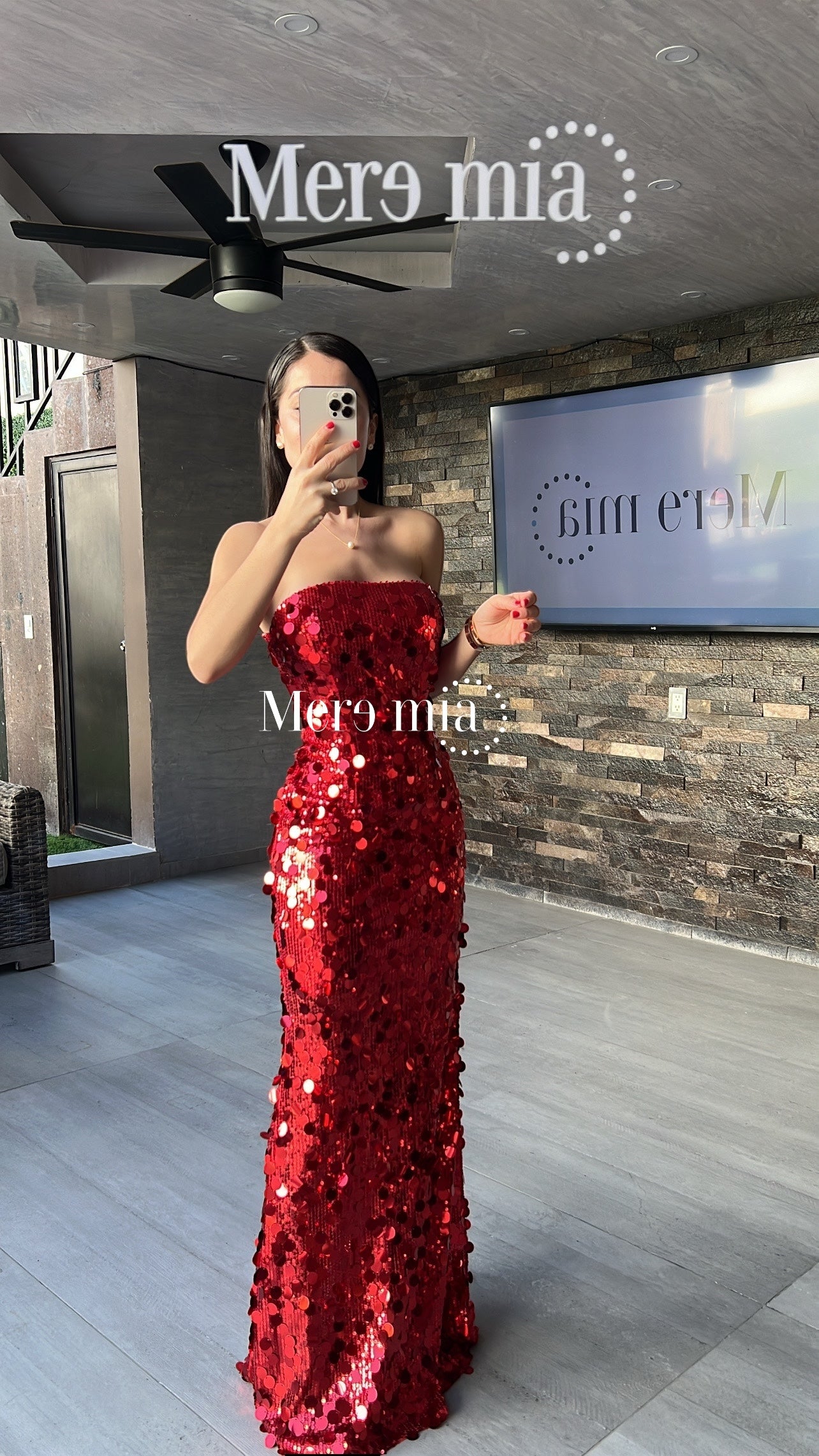 Vestido rojo lent circulo