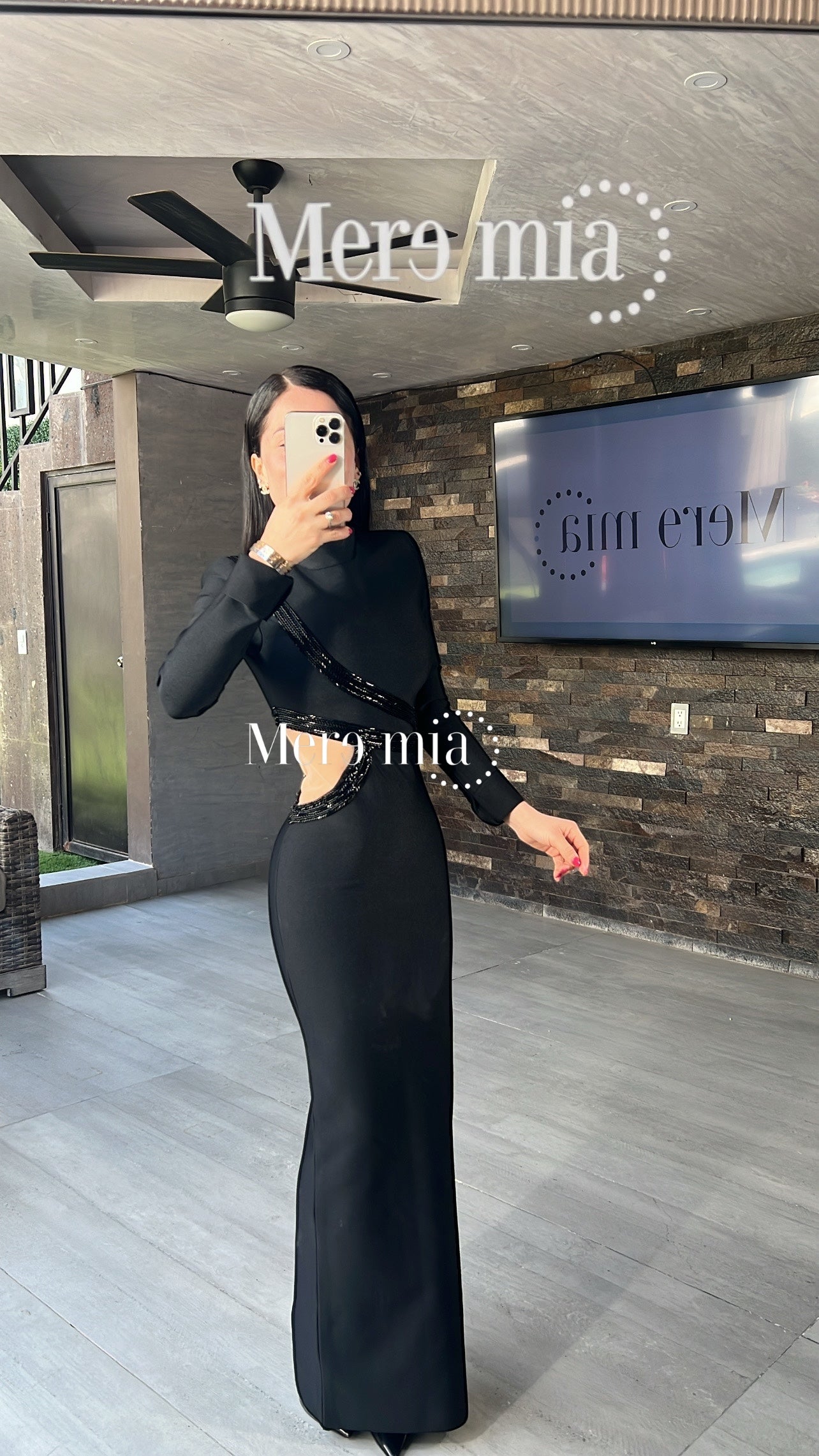 Vestido negro apl negras