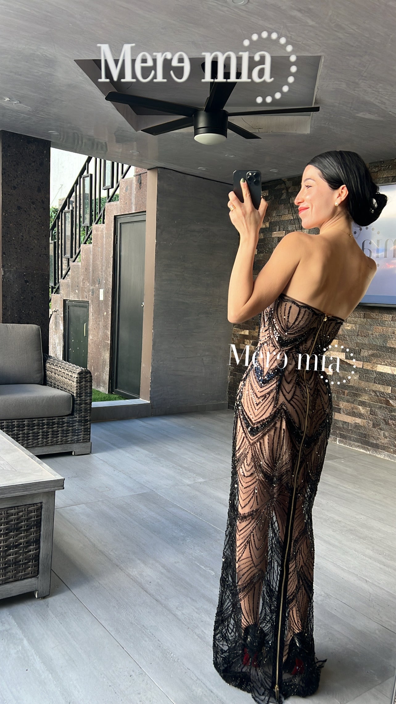 Vestido negro lentejuelas