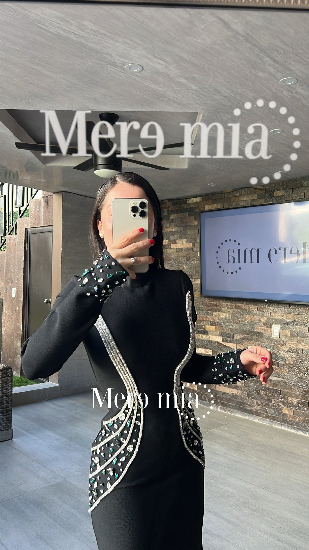 Vestido negro apl ray