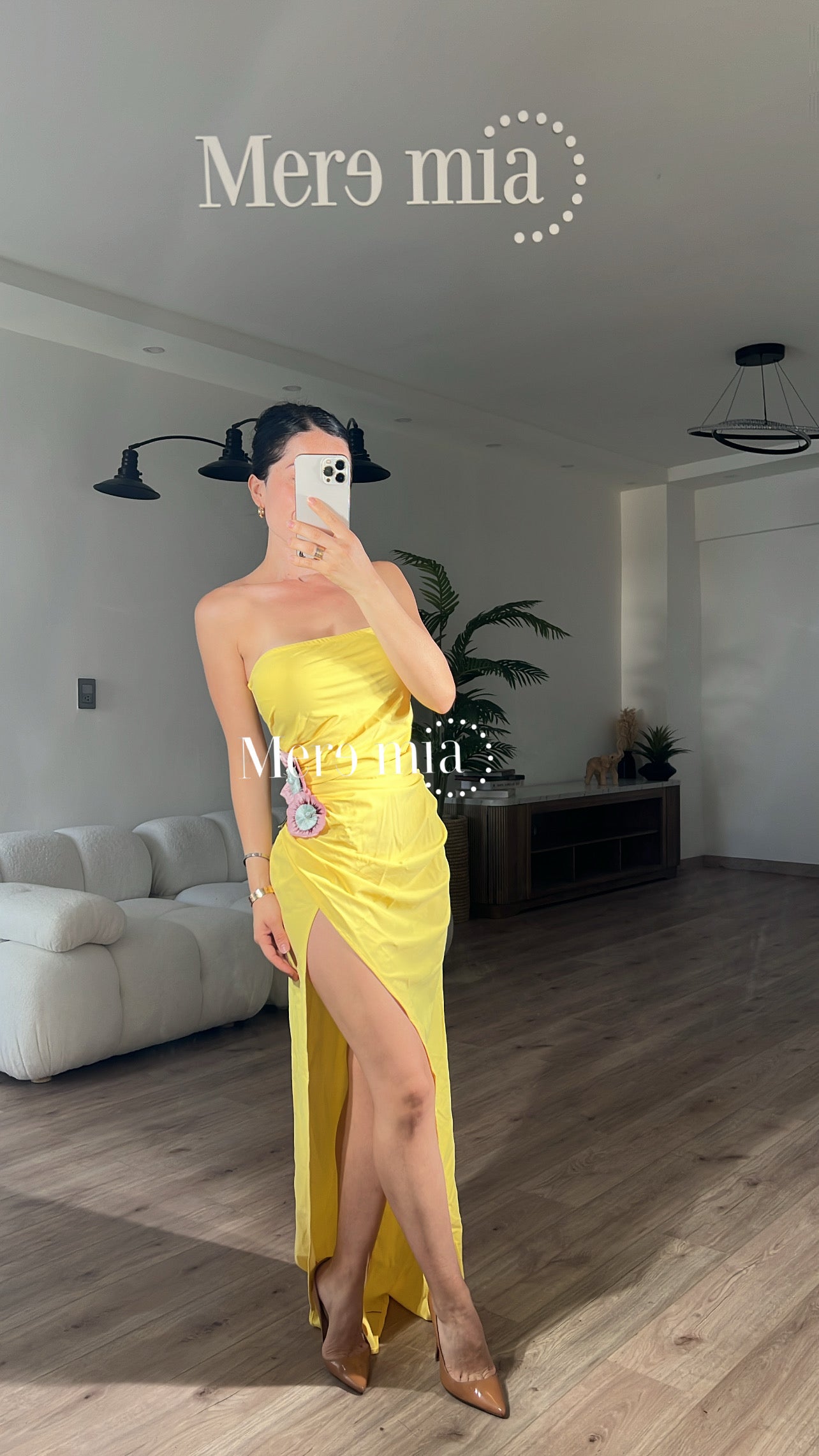 Vestido amarillo flor