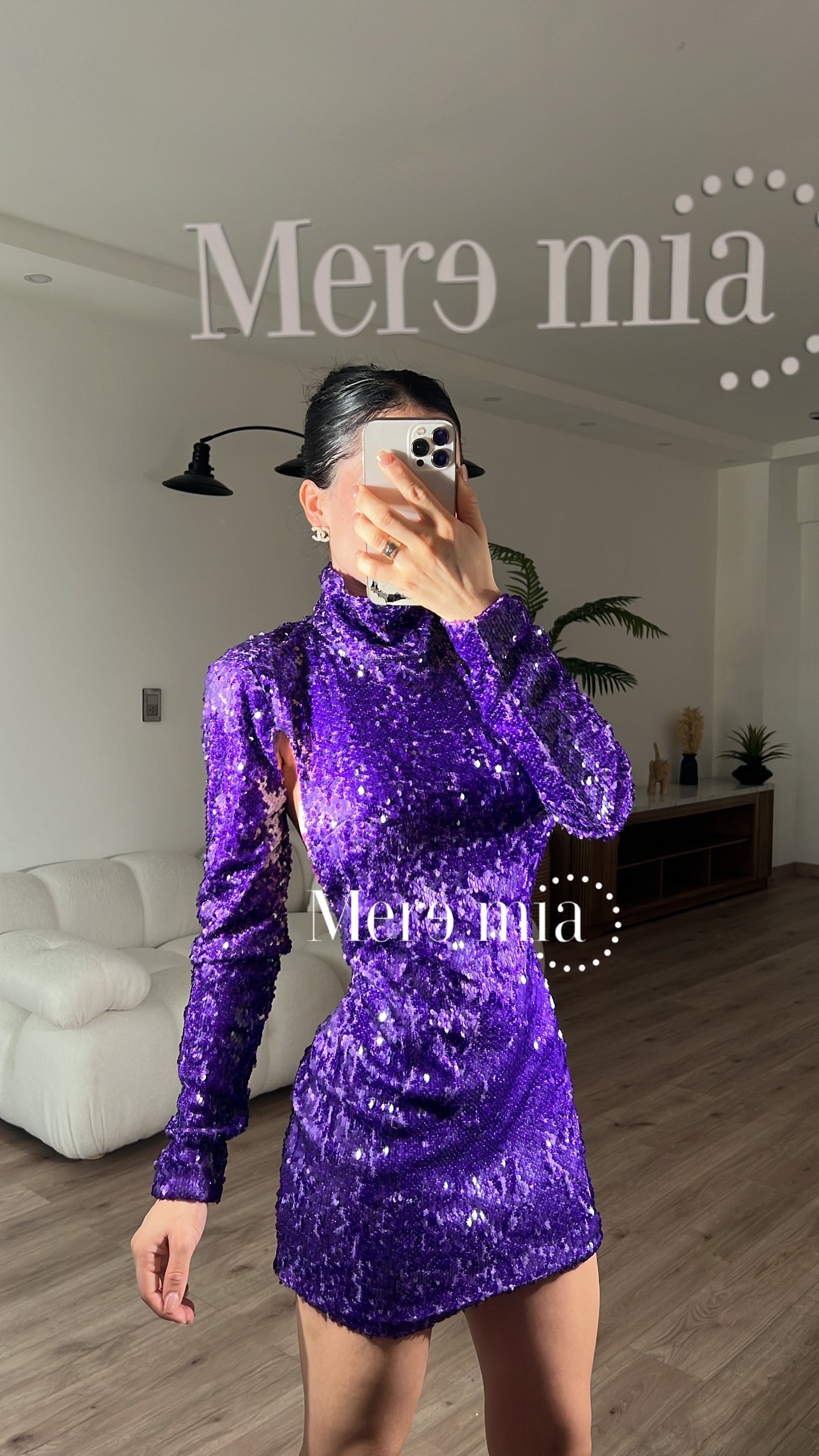 Vestido morado lent espalda