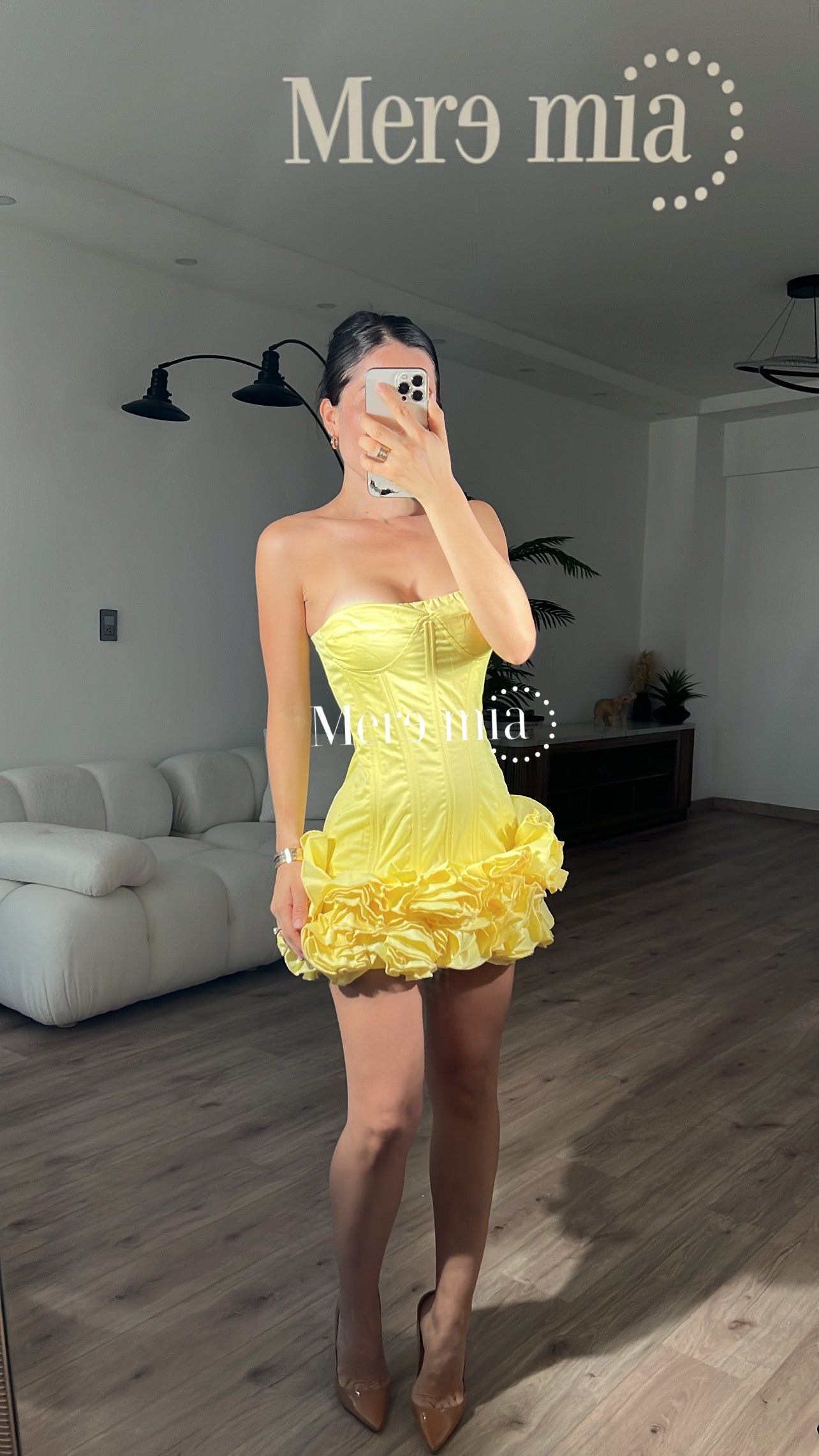 Vestido amarillo flores