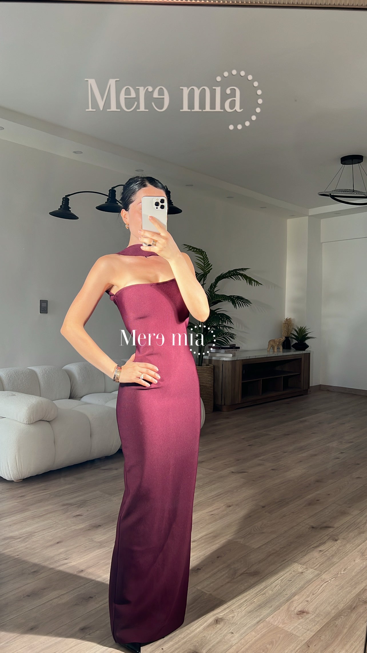 Vestido tinto halter