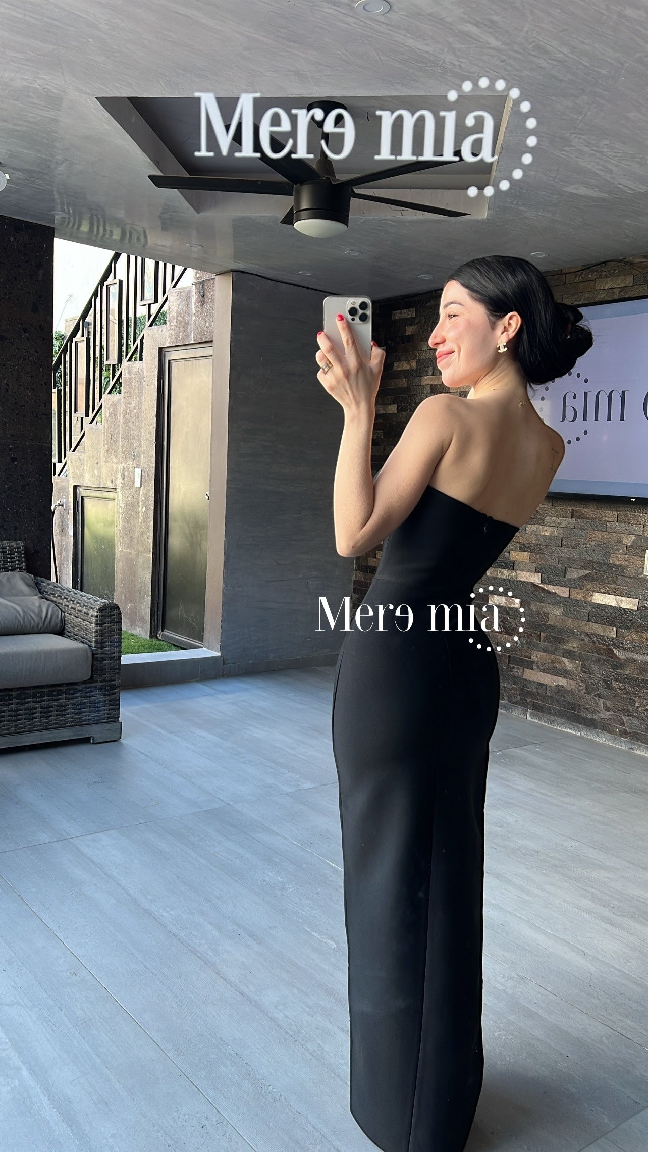 Vestido negro moka copa