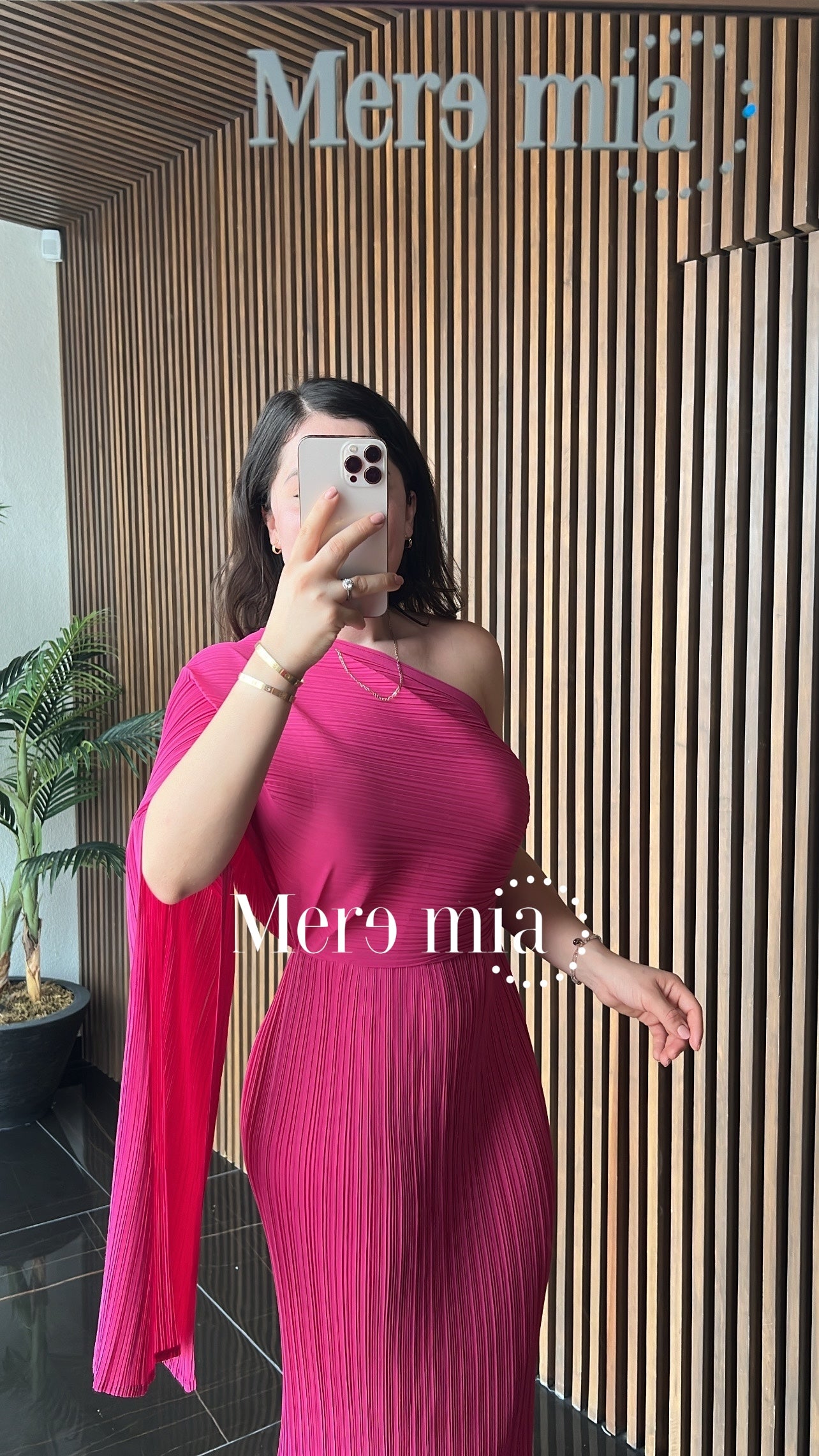 Vestido bugambilia plisado esc