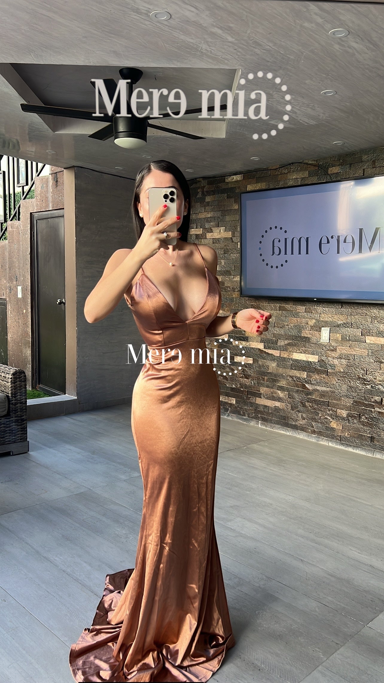 Vestido cobre espalda sat