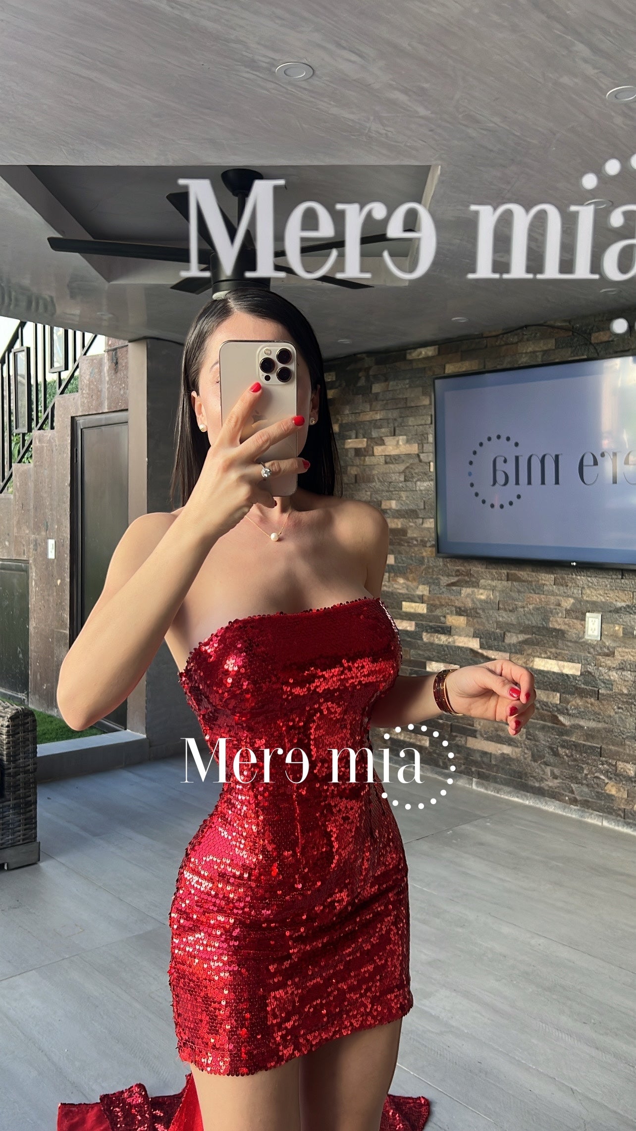 Vestido rojo moño lent