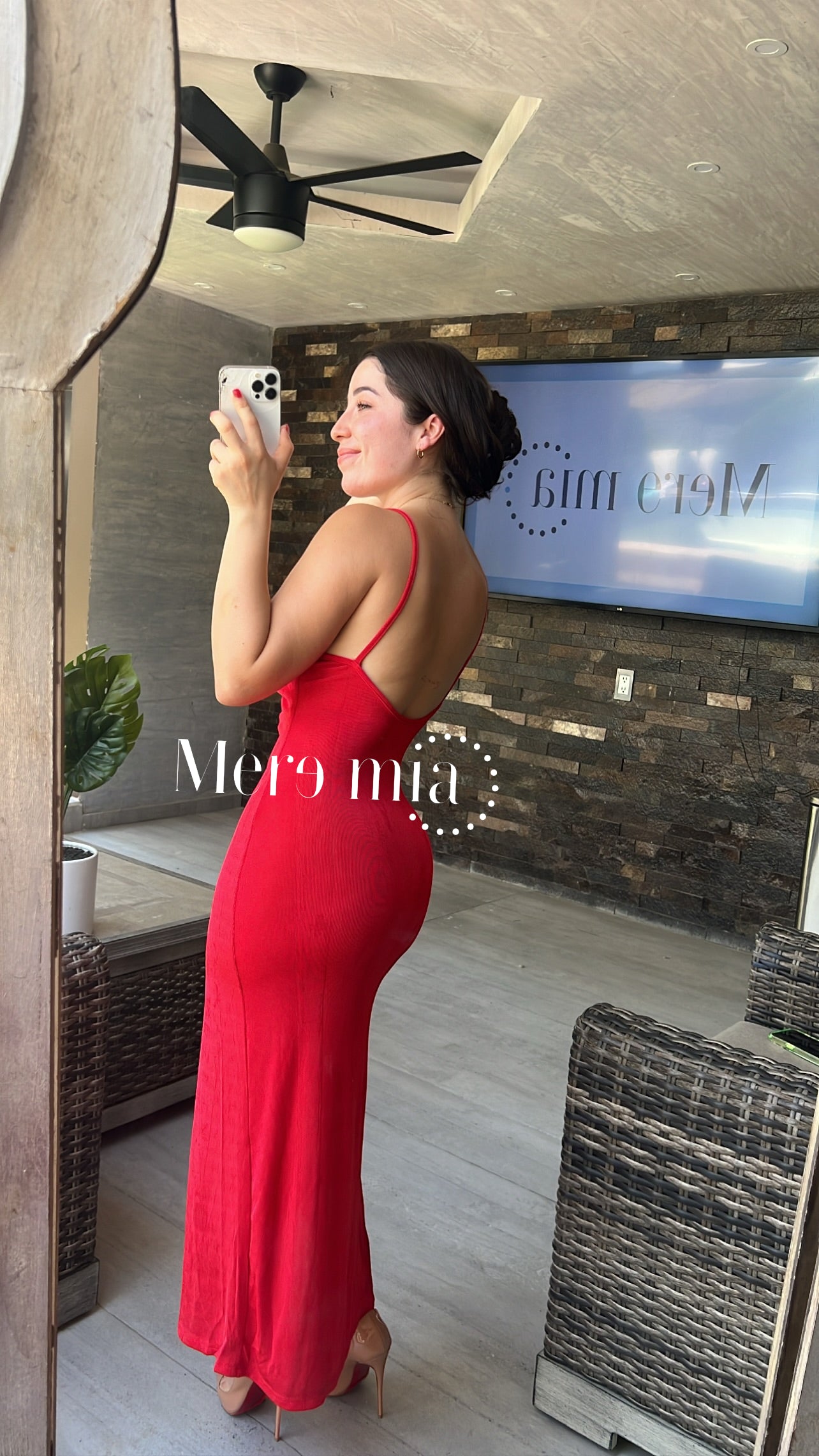 Vestido rojo midi