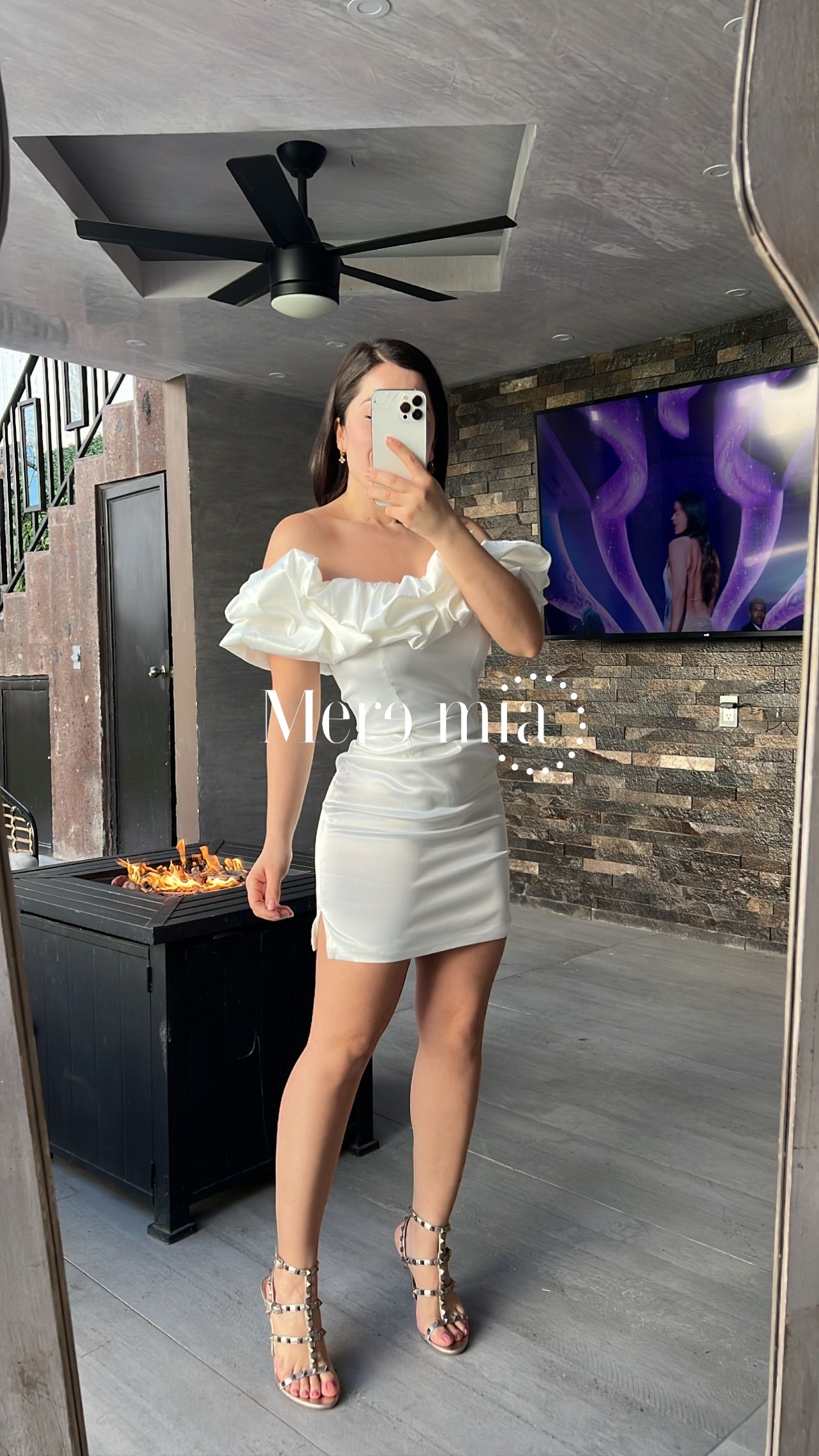 Vestido blanco olanes