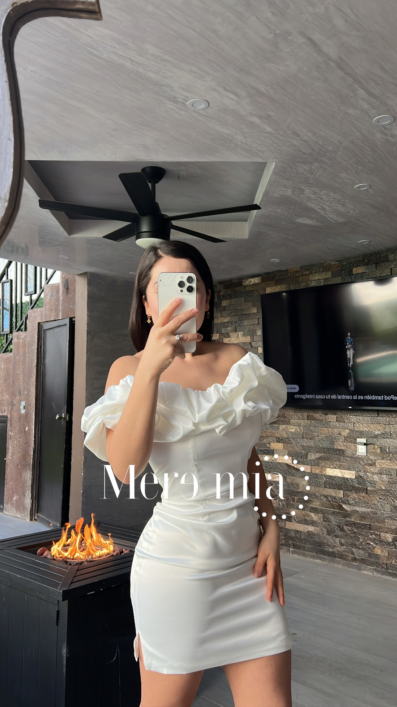 Vestido blanco olanes