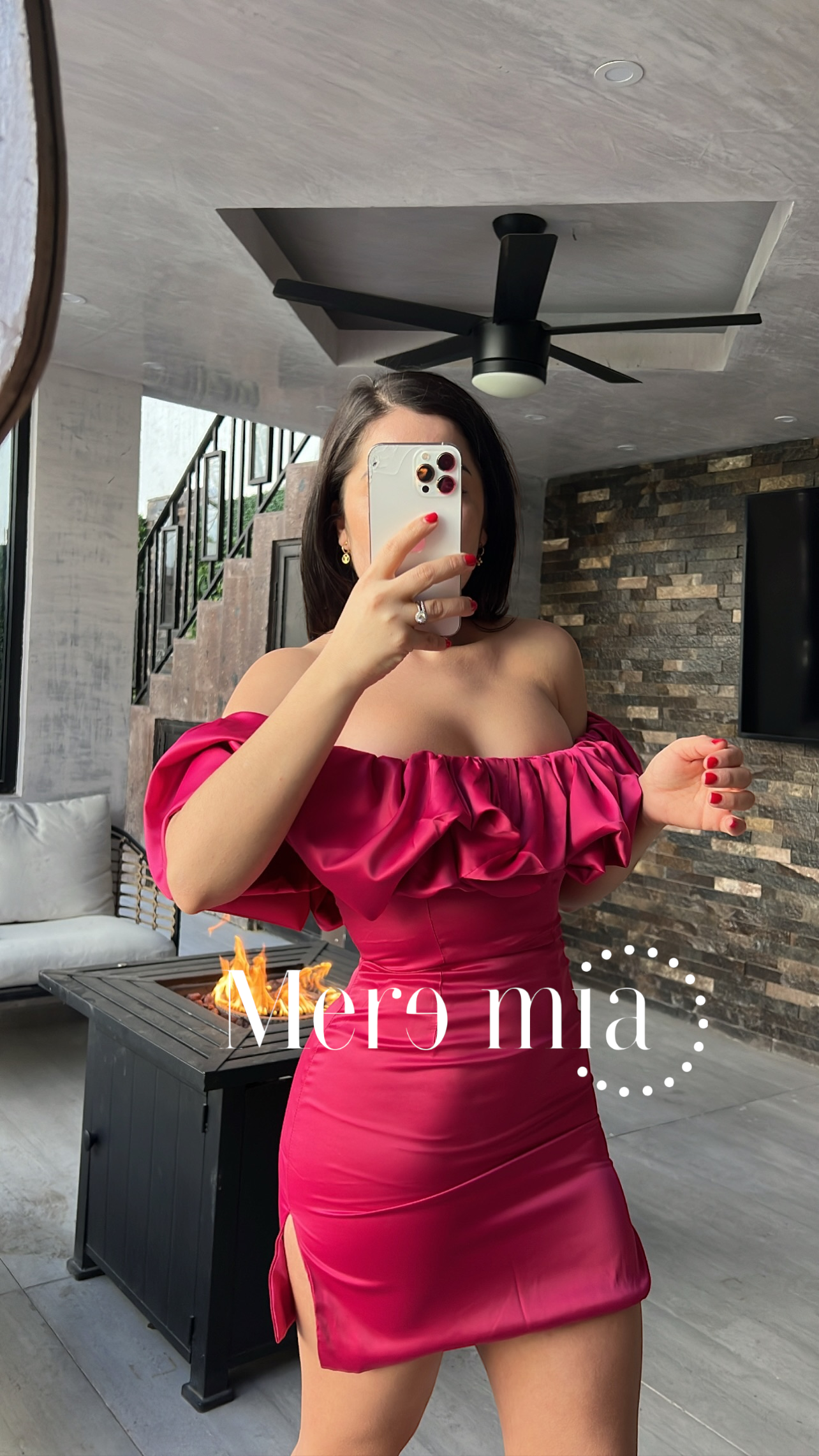 Vestido corto con Olán